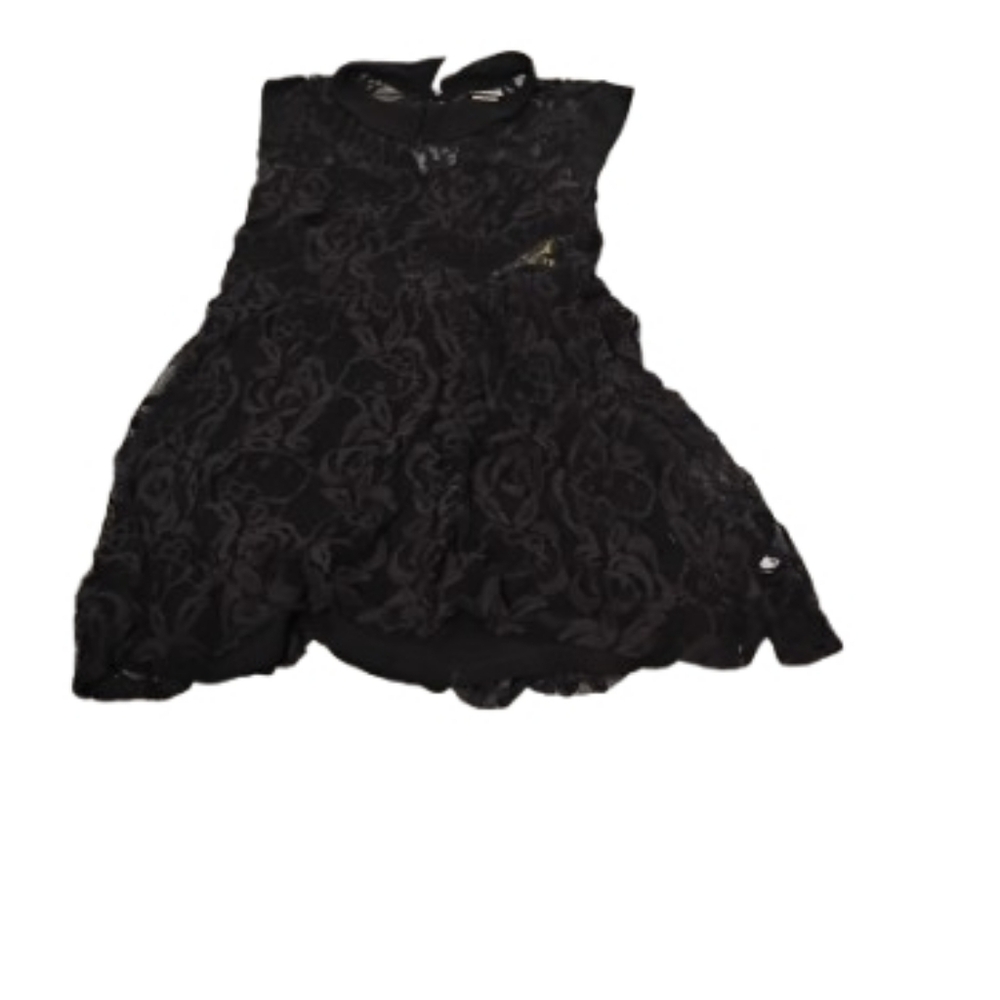 Hello Kitty Lace Logo Collared Short Sleeve Lace Dress Sz L Girls Sz XS Womens